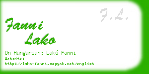 fanni lako business card